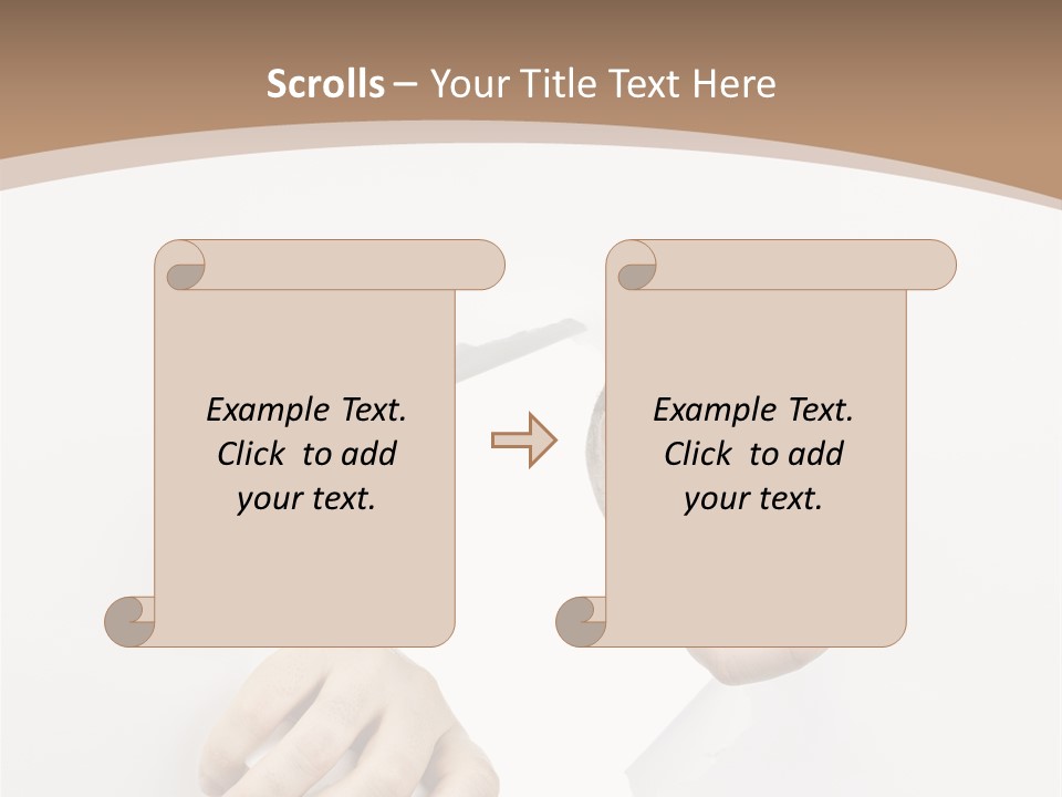 Sheet Background Hands PowerPoint Template