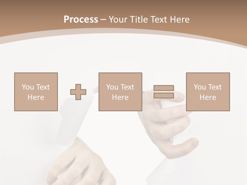 Sheet Background Hands PowerPoint Template