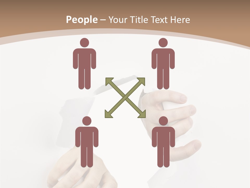 Sheet Background Hands PowerPoint Template