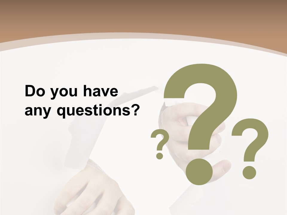 Sheet Background Hands PowerPoint Template