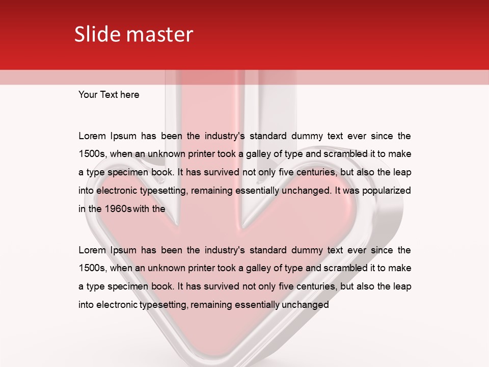 Circle Downward Glo Y PowerPoint Template