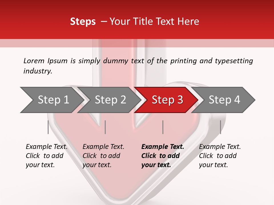Circle Downward Glo Y PowerPoint Template