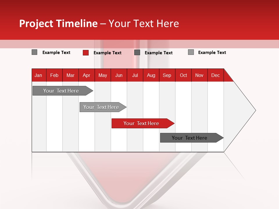 Circle Downward Glo Y PowerPoint Template
