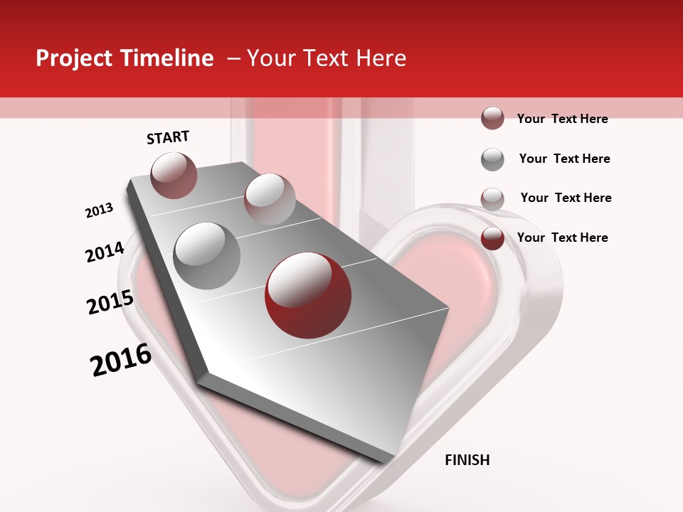 Circle Downward Glo Y PowerPoint Template