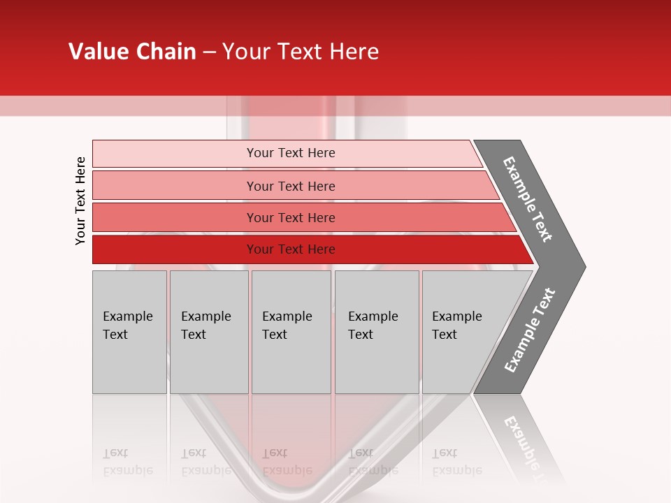 Circle Downward Glo Y PowerPoint Template