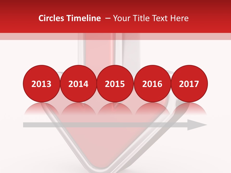 Circle Downward Glo Y PowerPoint Template