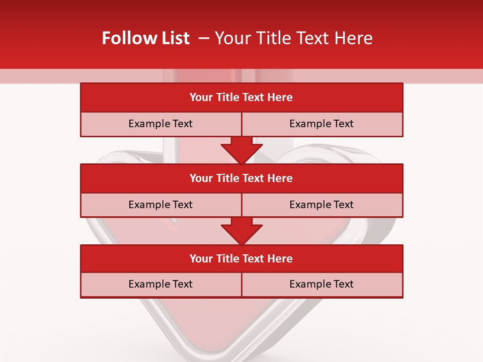 Circle Downward Glo Y PowerPoint Template