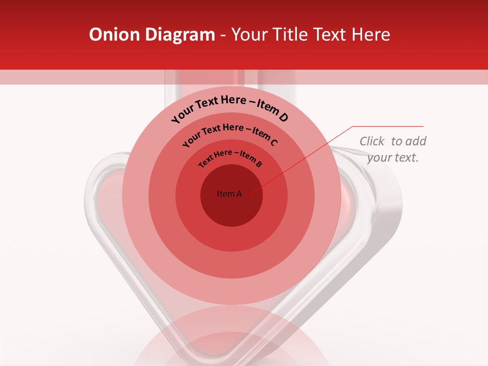 Circle Downward Glo Y PowerPoint Template