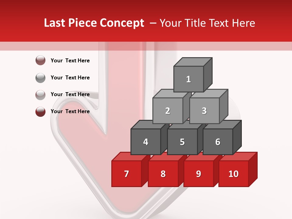 Circle Downward Glo Y PowerPoint Template
