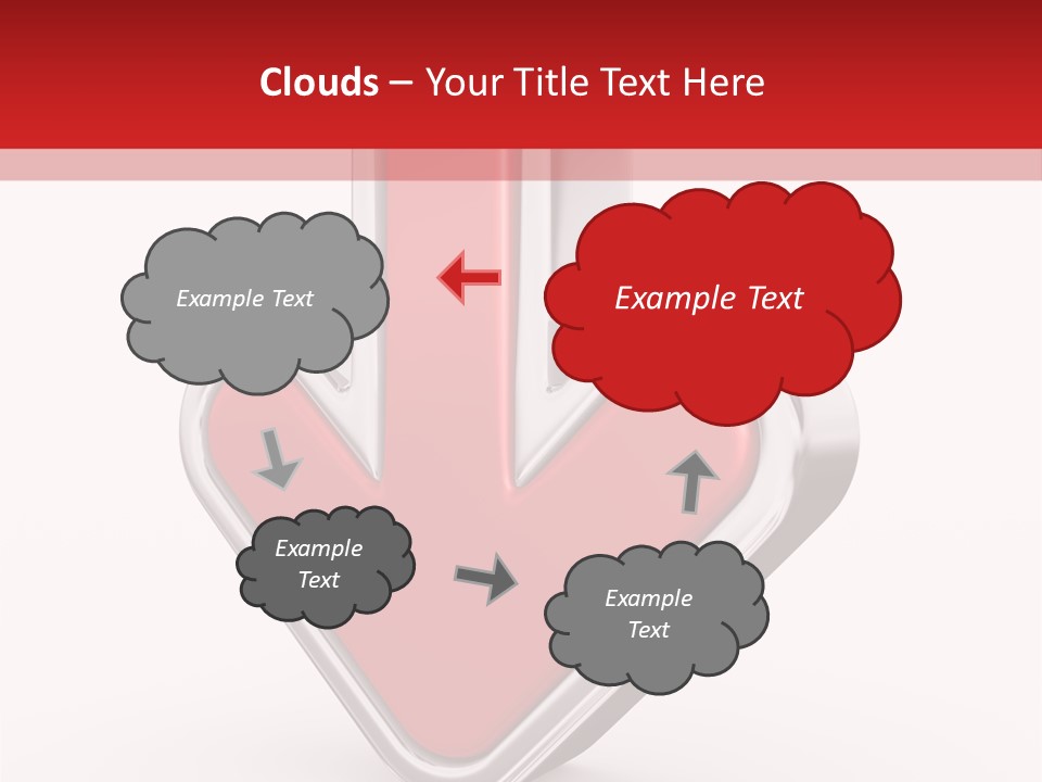 Circle Downward Glo Y PowerPoint Template