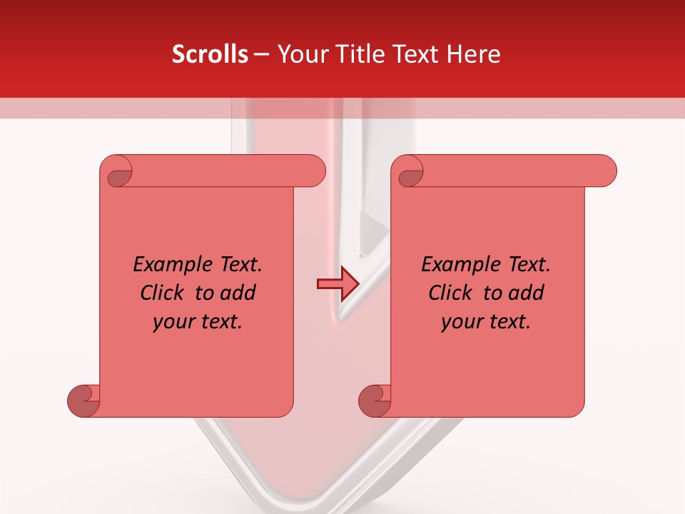Circle Downward Glo Y PowerPoint Template