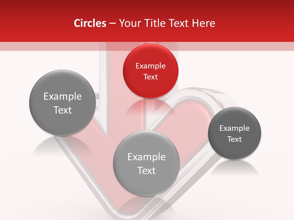 Circle Downward Glo Y PowerPoint Template