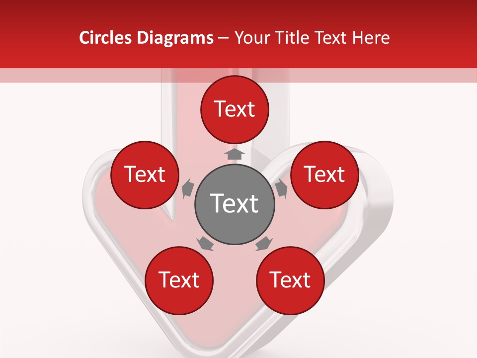 Circle Downward Glo Y PowerPoint Template