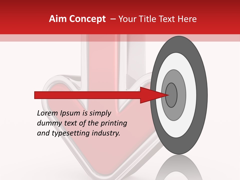 Circle Downward Glo Y PowerPoint Template