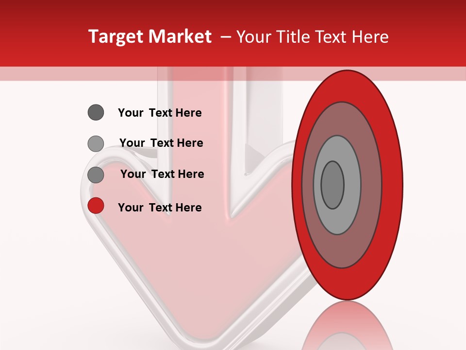 Circle Downward Glo Y PowerPoint Template