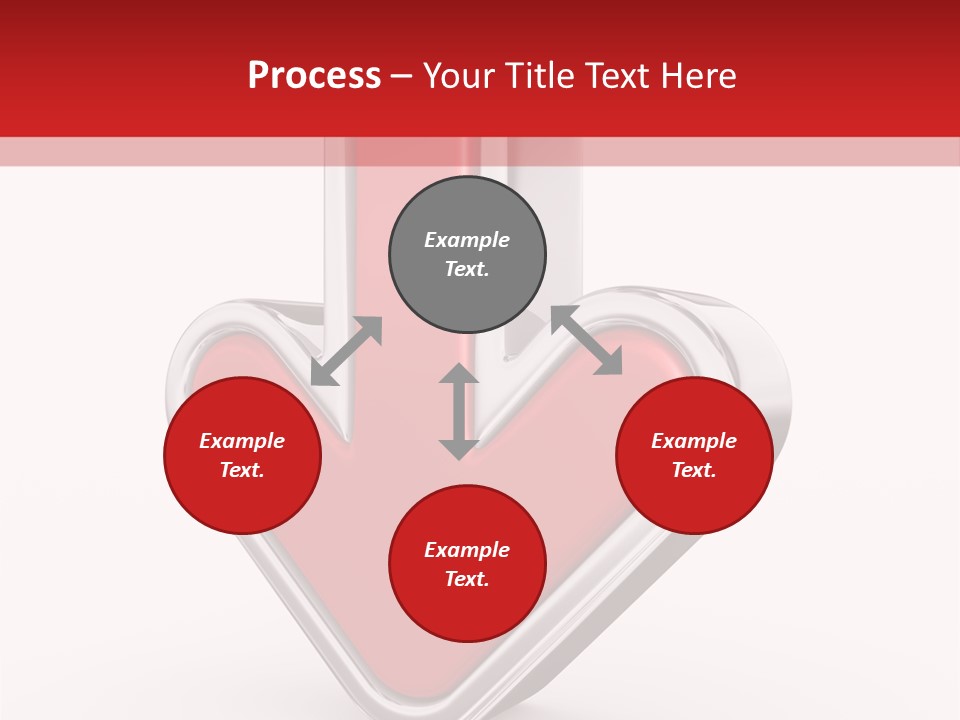 Circle Downward Glo Y PowerPoint Template