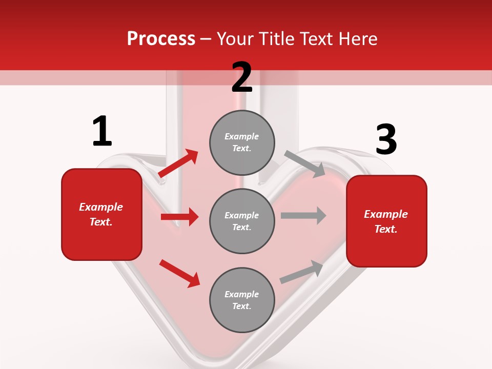 Circle Downward Glo Y PowerPoint Template
