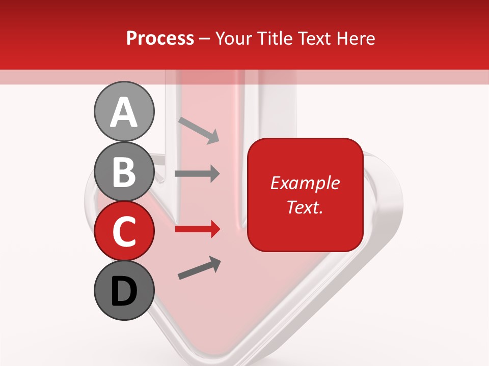 Circle Downward Glo Y PowerPoint Template