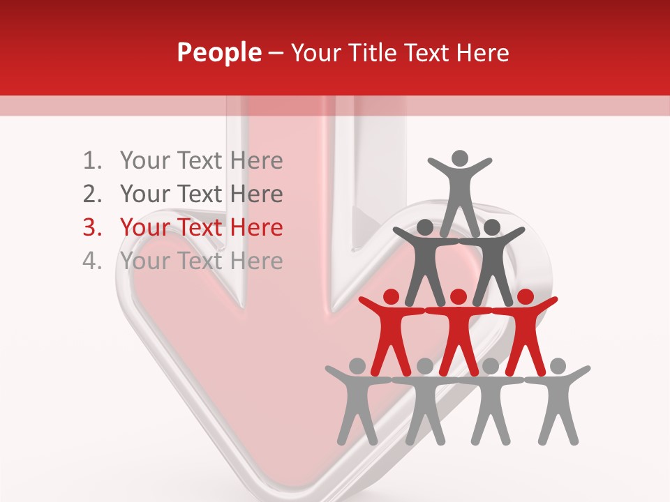 Circle Downward Glo Y PowerPoint Template