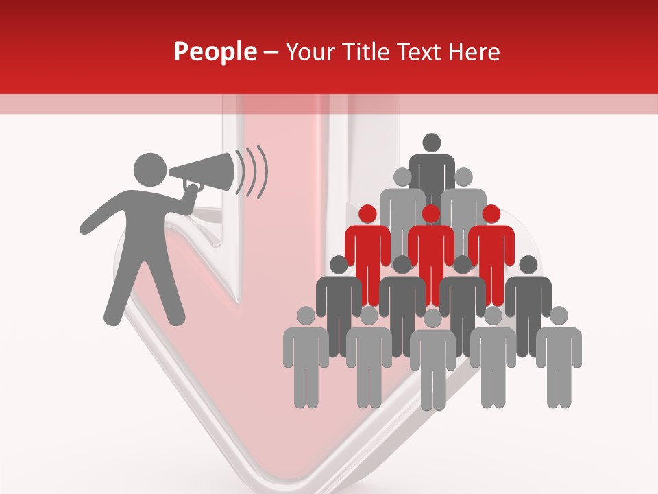 Circle Downward Glo Y PowerPoint Template