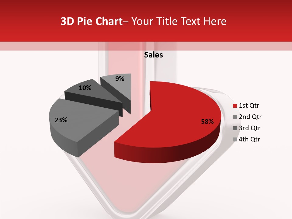 Circle Downward Glo Y PowerPoint Template