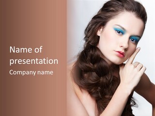 Face Gray Makeup PowerPoint Template