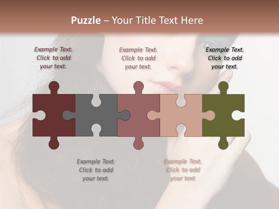 Face Gray Makeup PowerPoint Template