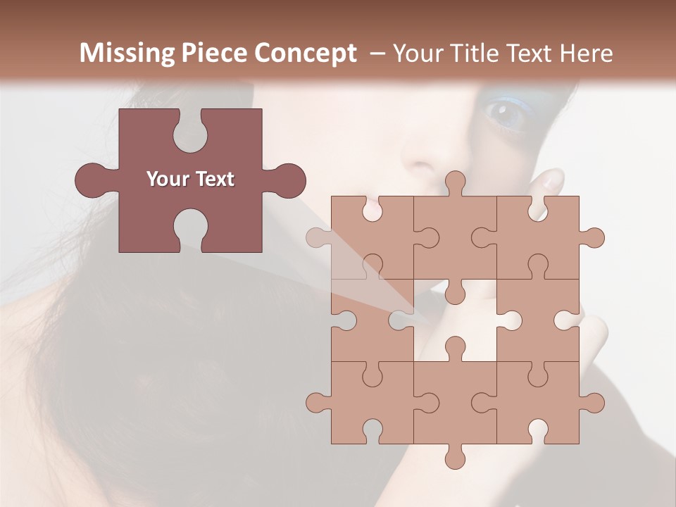 Face Gray Makeup PowerPoint Template