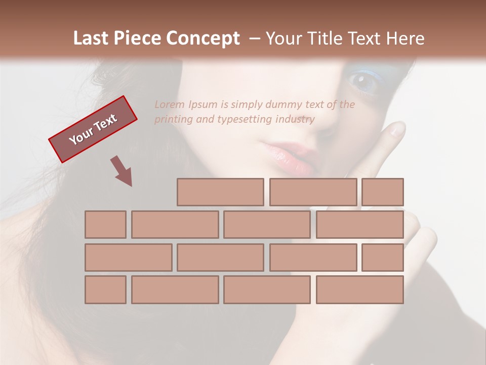 Face Gray Makeup PowerPoint Template