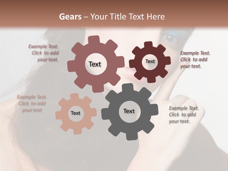 Face Gray Makeup PowerPoint Template