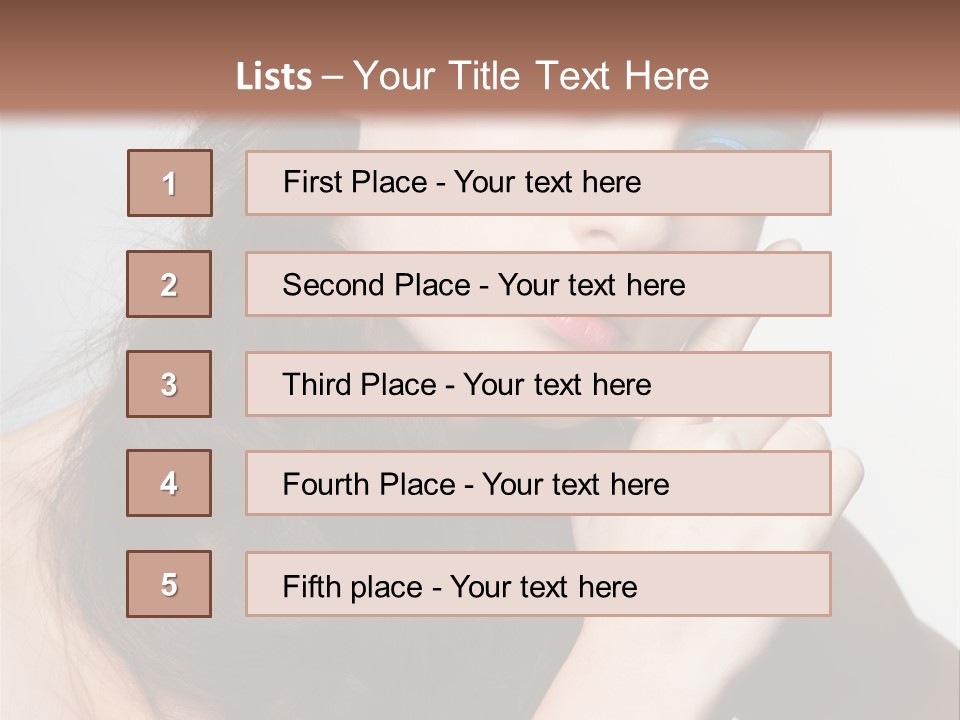 Face Gray Makeup PowerPoint Template
