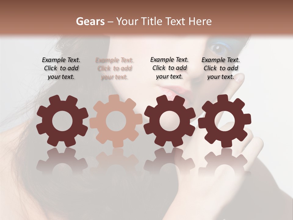 Face Gray Makeup PowerPoint Template