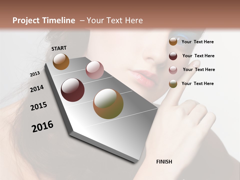 Face Gray Makeup PowerPoint Template