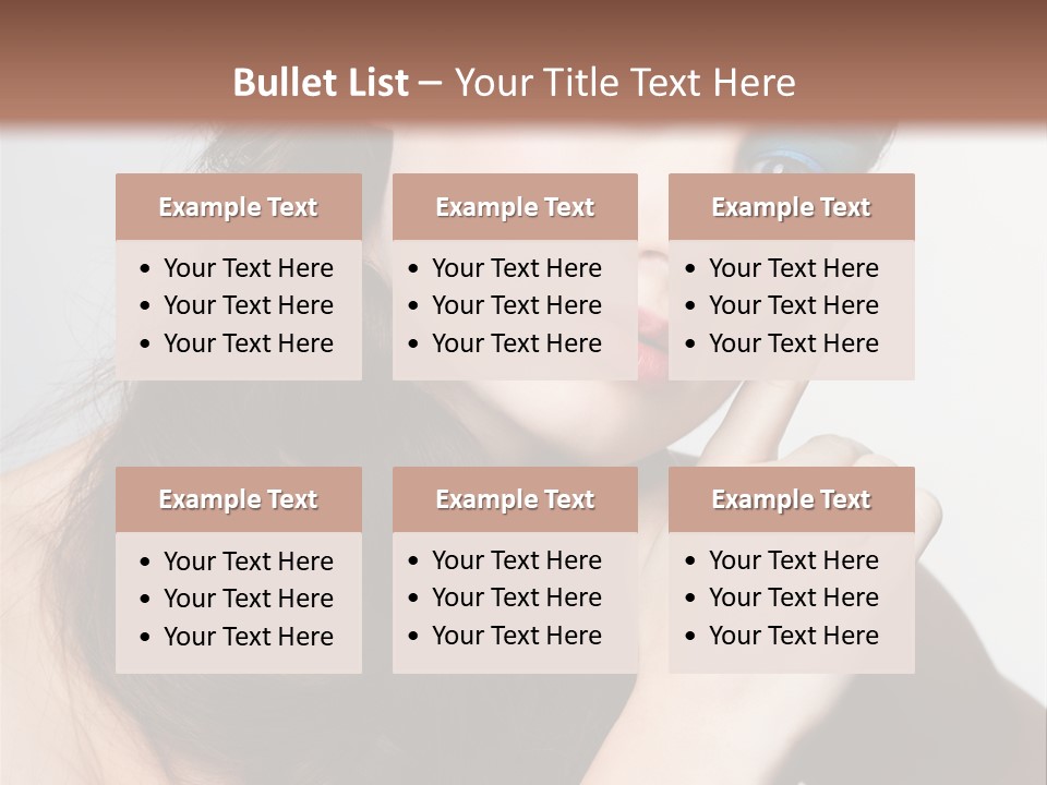 Face Gray Makeup PowerPoint Template