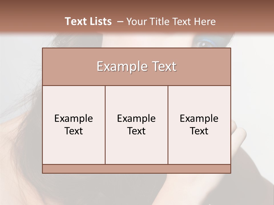 Face Gray Makeup PowerPoint Template