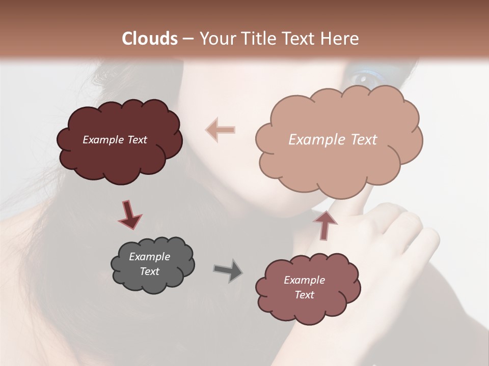 Face Gray Makeup PowerPoint Template