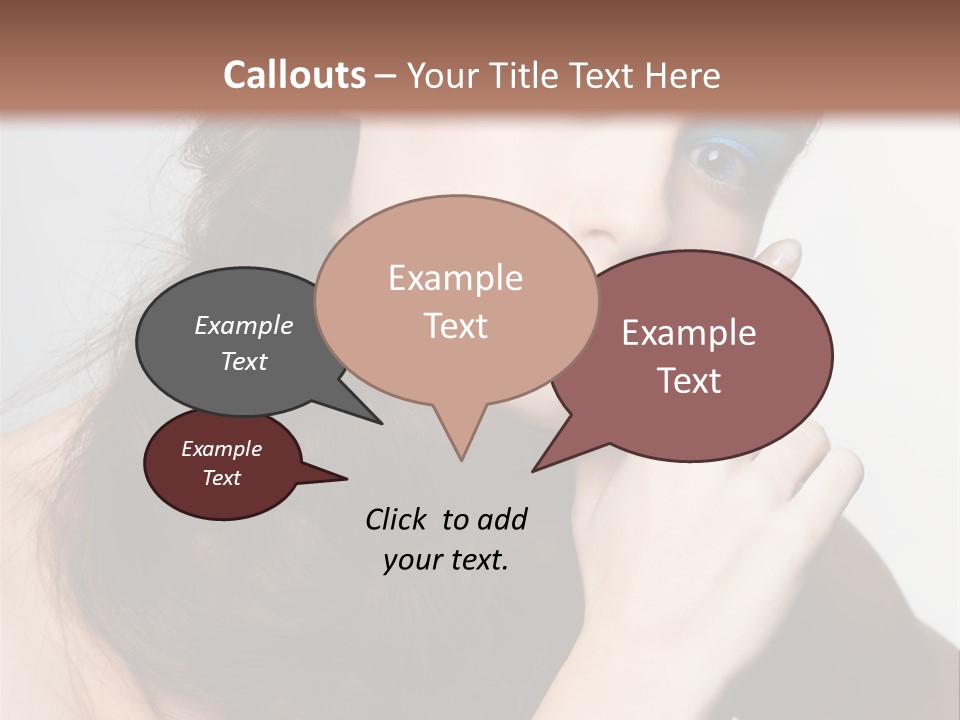 Face Gray Makeup PowerPoint Template