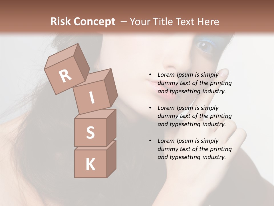 Face Gray Makeup PowerPoint Template