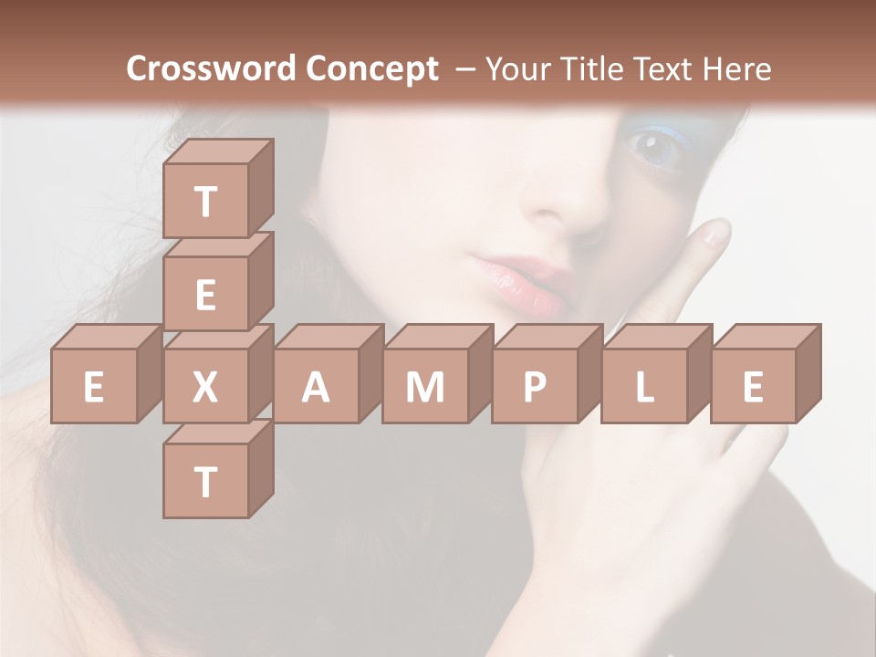 Face Gray Makeup PowerPoint Template