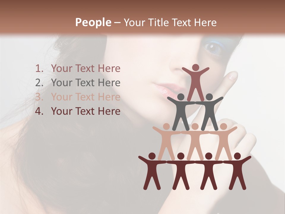 Face Gray Makeup PowerPoint Template