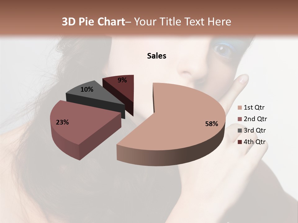 Face Gray Makeup PowerPoint Template