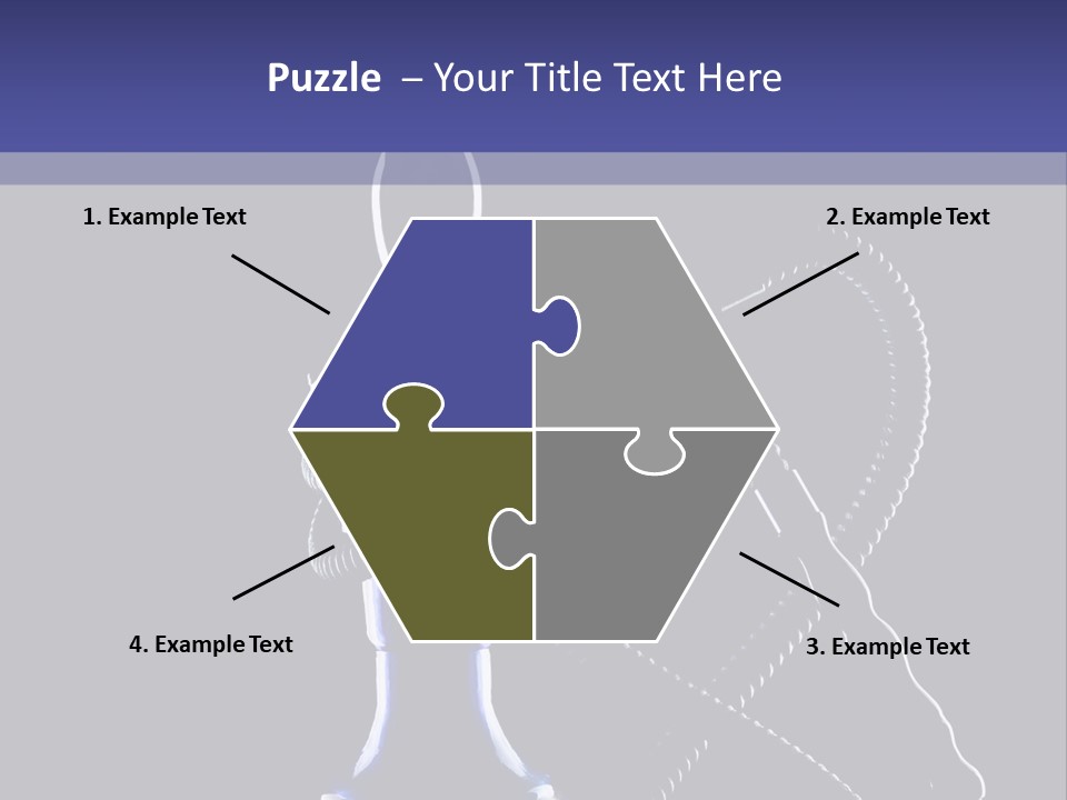 Water Pipe Hookah Blue PowerPoint Template