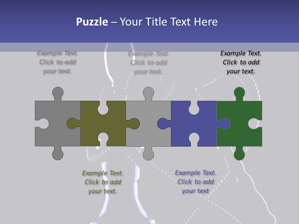 Water Pipe Hookah Blue PowerPoint Template