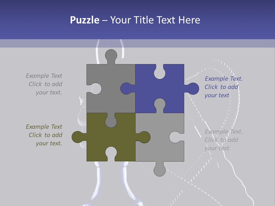 Water Pipe Hookah Blue PowerPoint Template