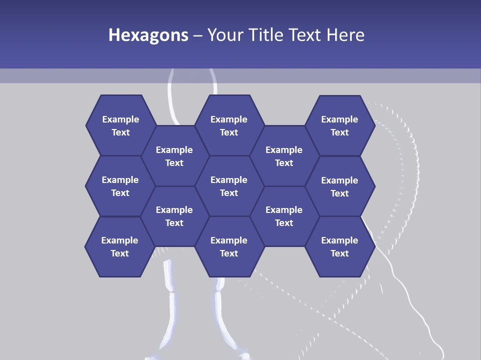 Water Pipe Hookah Blue PowerPoint Template