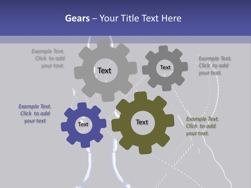 Water Pipe Hookah Blue PowerPoint Template