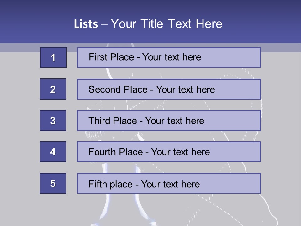 Water Pipe Hookah Blue PowerPoint Template