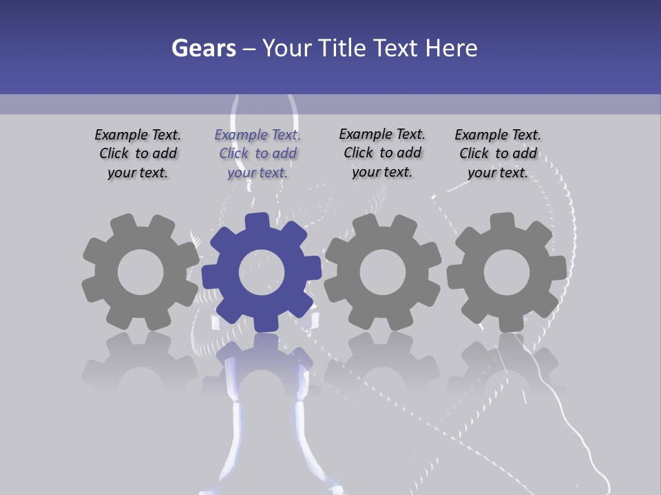 Water Pipe Hookah Blue PowerPoint Template