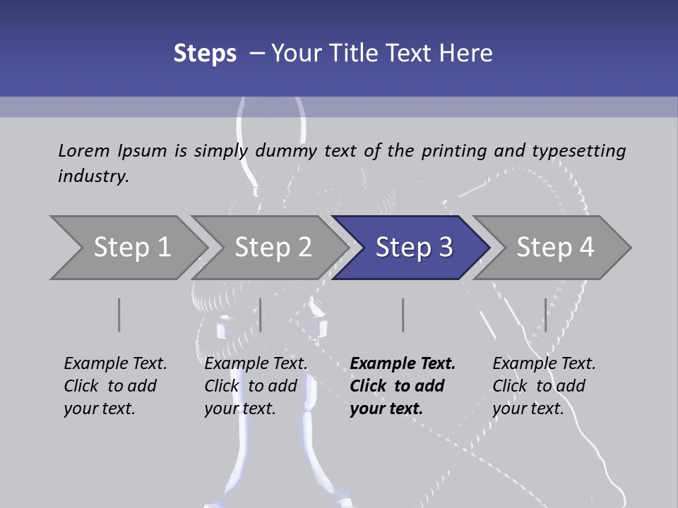 Water Pipe Hookah Blue PowerPoint Template