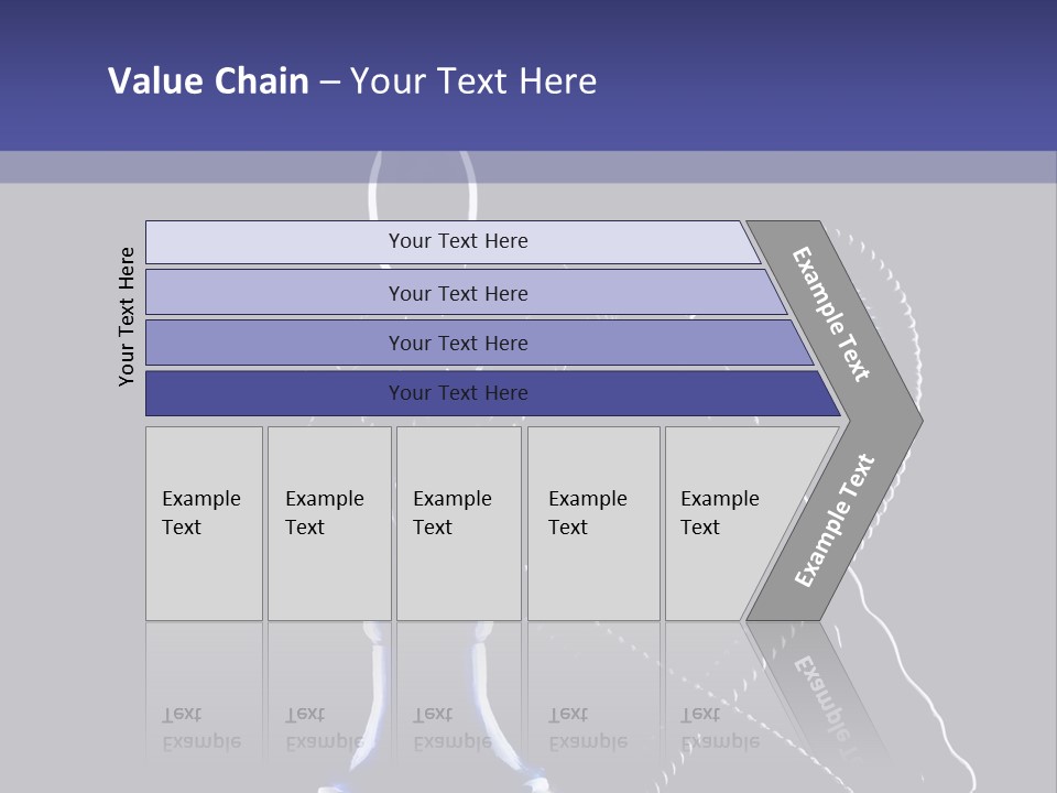 Water Pipe Hookah Blue PowerPoint Template